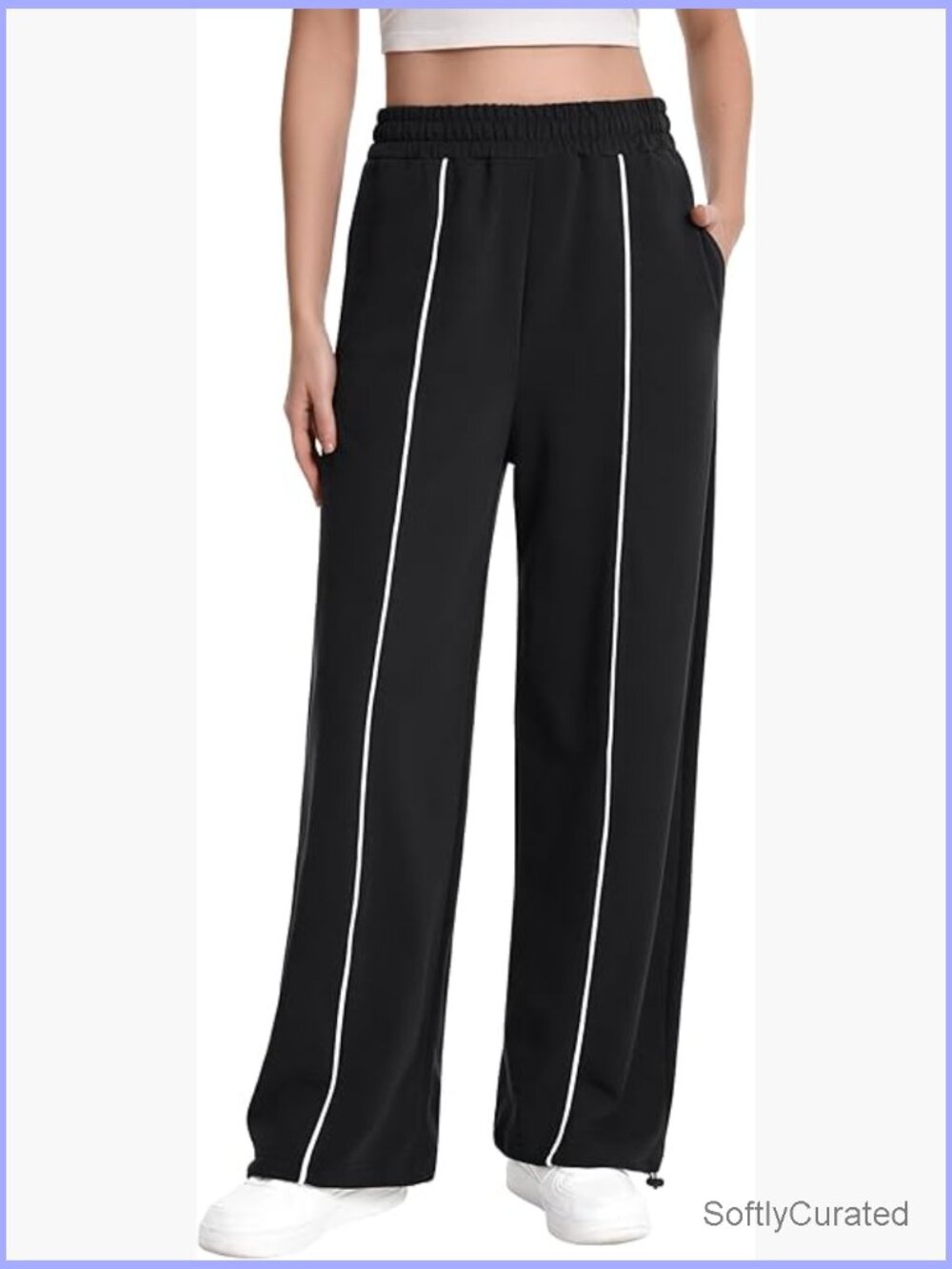 Straight Leg Sweatpants with Pockets & Adjustable Cuffs